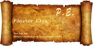 Pásztor Elza névjegykártya